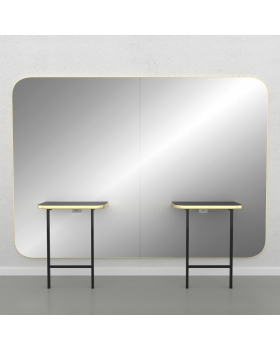 Зеркало парикмахерское "Madison Gold Infinite 2P"