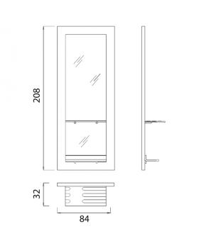 Зеркало парикмахерское "Black Edo"