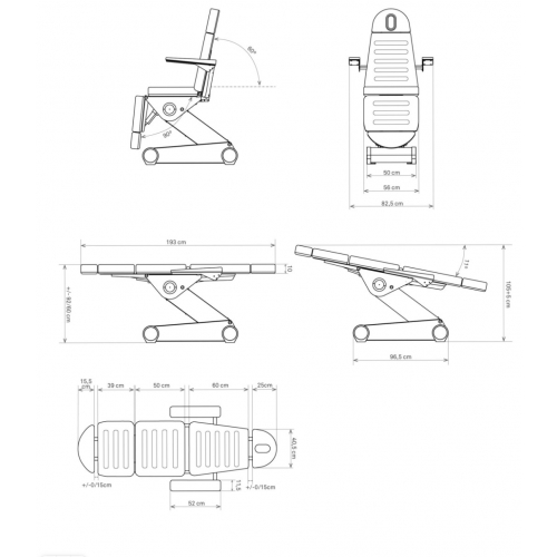 Косметологическая кушетка "MK155 LA PRINCESA"