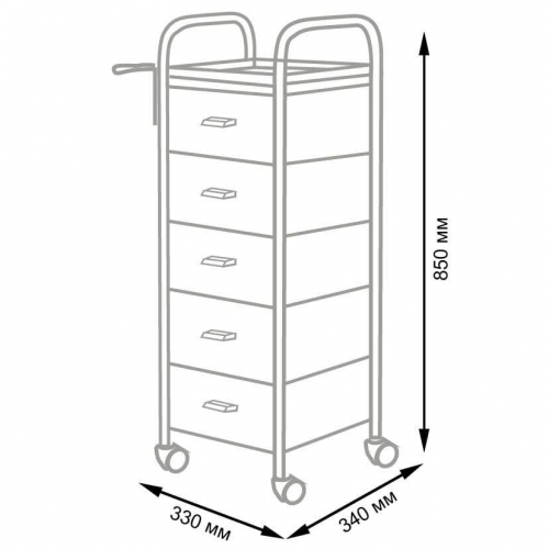 Тележка парикмахерская "Глорис-02 Декор"